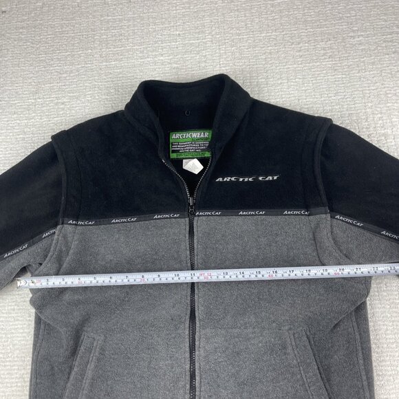 Arcticwear Arctic Cat Fleece Full Zip Jacket Sz S Grey Flex Fleece Snowmobile - Picture 8 of 16